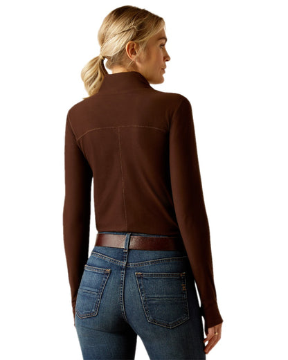 Mole Coloured Ariat Womens Lowell 3.0 Wrap Baselayer on white background 