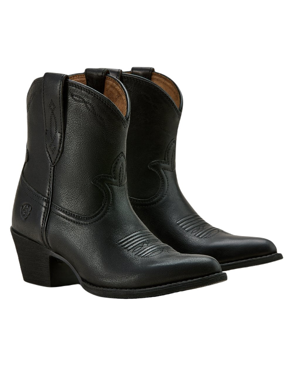 Black Night coloured Ariat Womens Maggie Western Boots on white background 