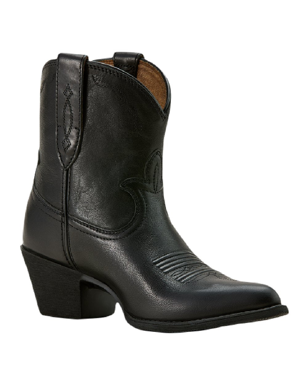 Black Night coloured Ariat Womens Maggie Western Boots on white background 