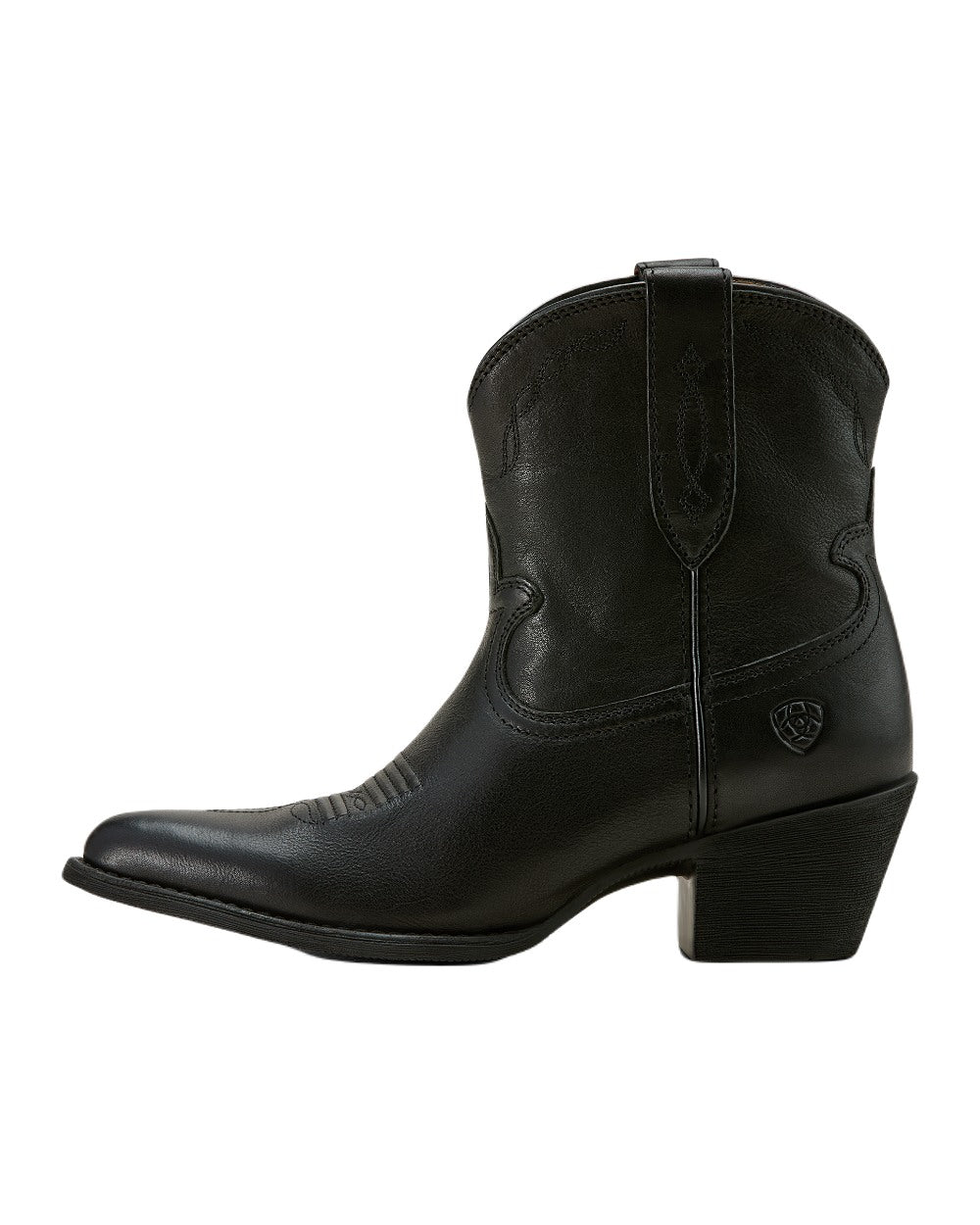 Black Night coloured Ariat Womens Maggie Western Boots on white background 