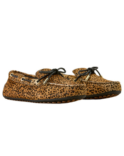 Mini Cheetah Hair On coloured Ariat Womens Margot Driving Moc on white background 