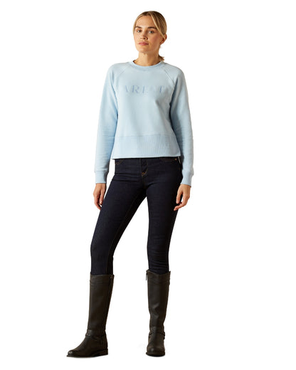 Skyway Coloured Ariat Womens Martine Sweatshirt on white background 