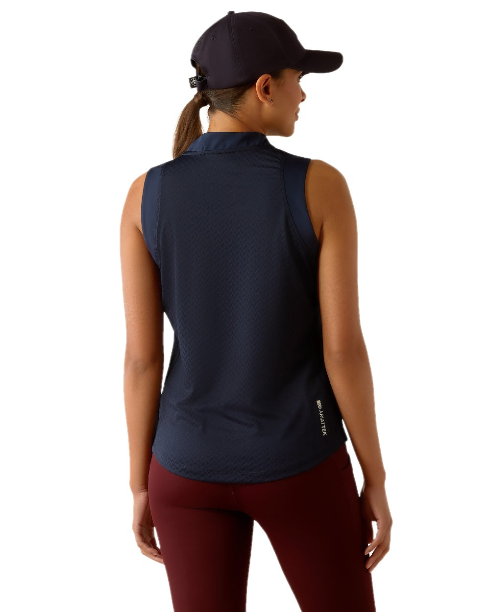Navy Eclipse coloured Ariat Womens Mesa Baselayer on white background 