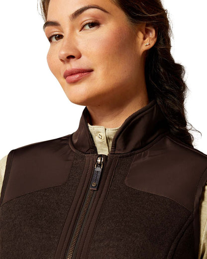 Delicioso coloured Ariat Womens Millbrae Gilet on white background 