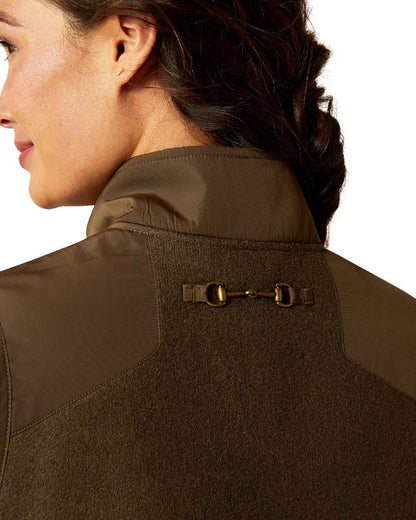 Earth coloured Ariat Womens Millbrae Gilet on white background 