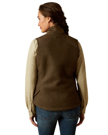 Earth coloured Ariat Womens Millbrae Gilet on white background 