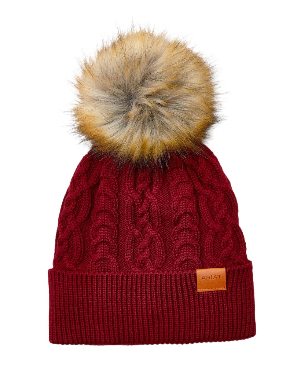 Rubaiyat Coloured Ariat Womens Norfolk Beanie on white background 