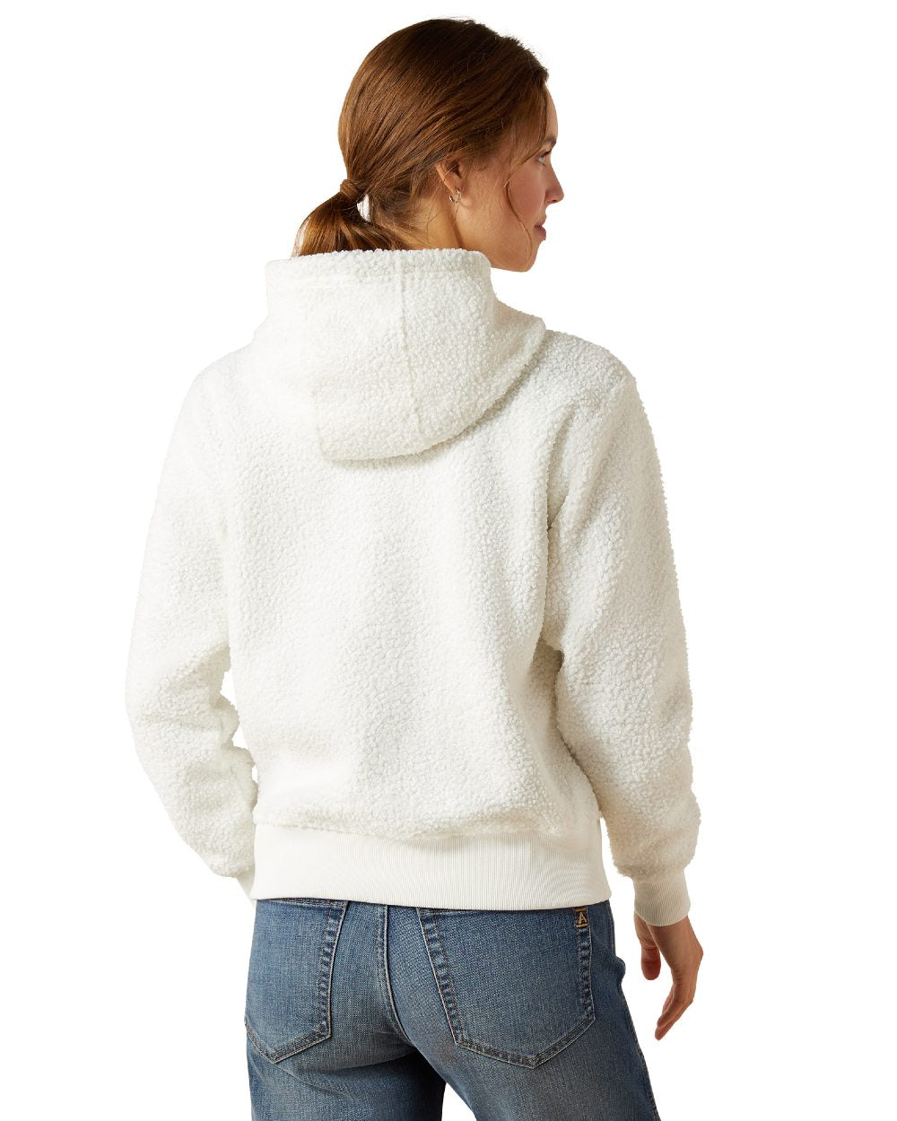 Star White Coloured Ariat Womens Orinda Hoodie on white background 