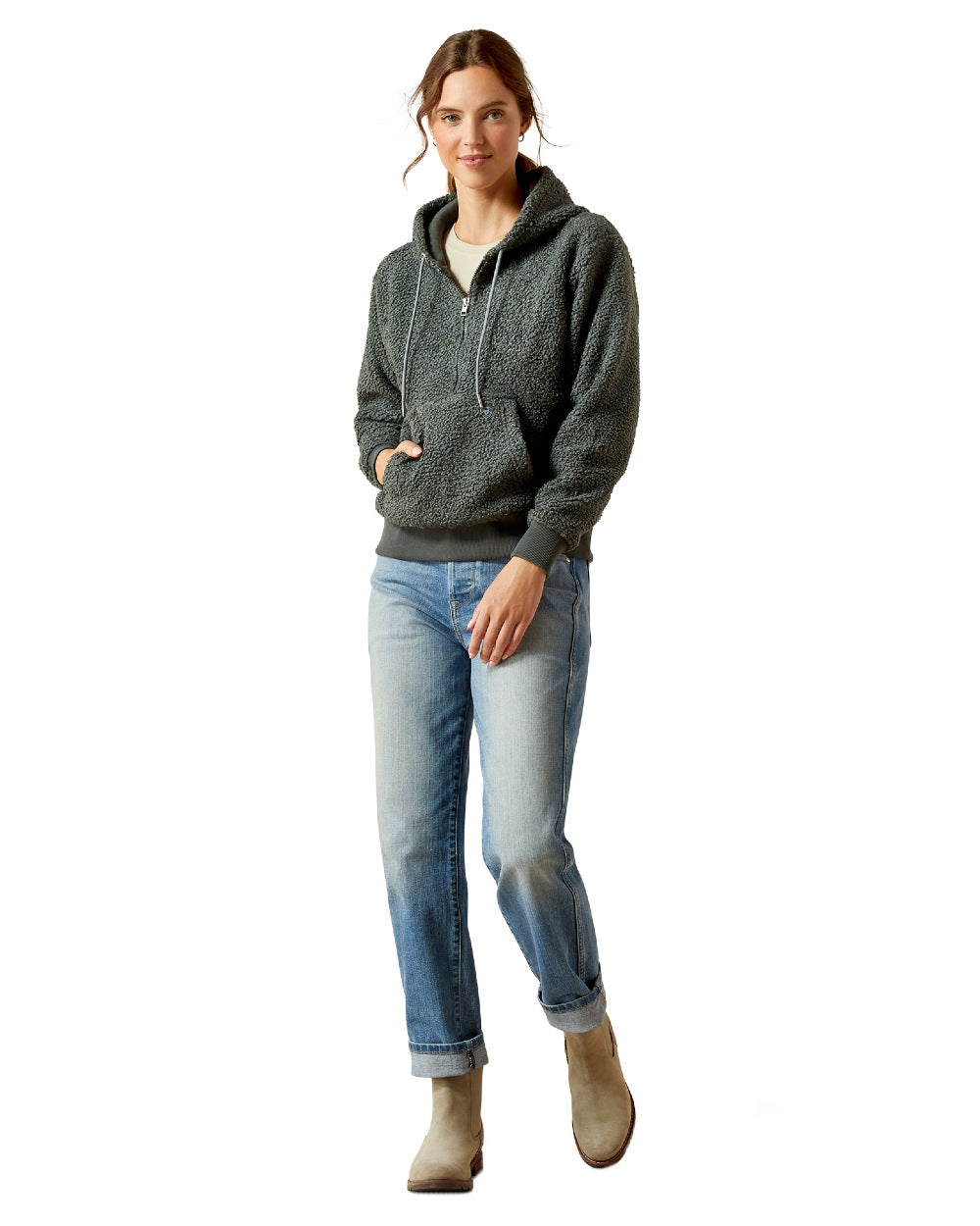 Urban Chic Coloured Ariat Womens Orinda Hoodie on white background 