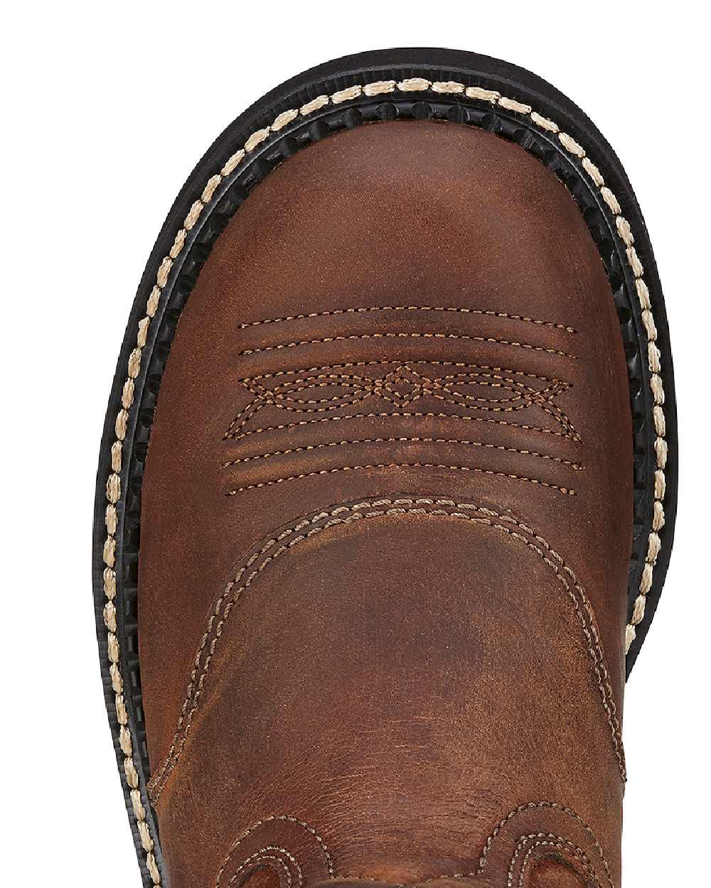 Brown coloured Ariat Womens Probaby Western Boots on white background 