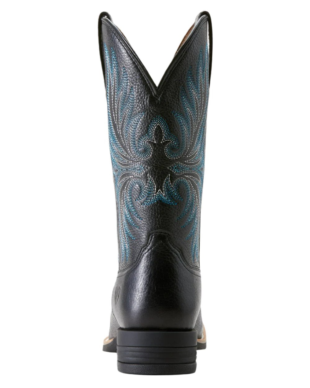 Black Deertan Coloured Ariat Womens Ranahan Western Boot on white background 