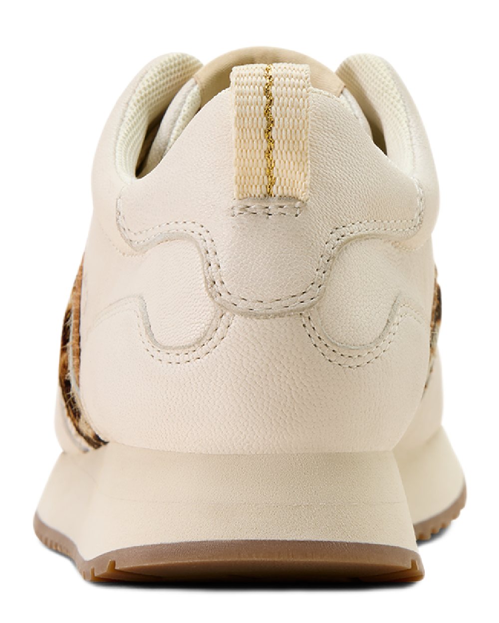 Bright Cream coloured Ariat Womens Ranch Runner Shoes on white background 