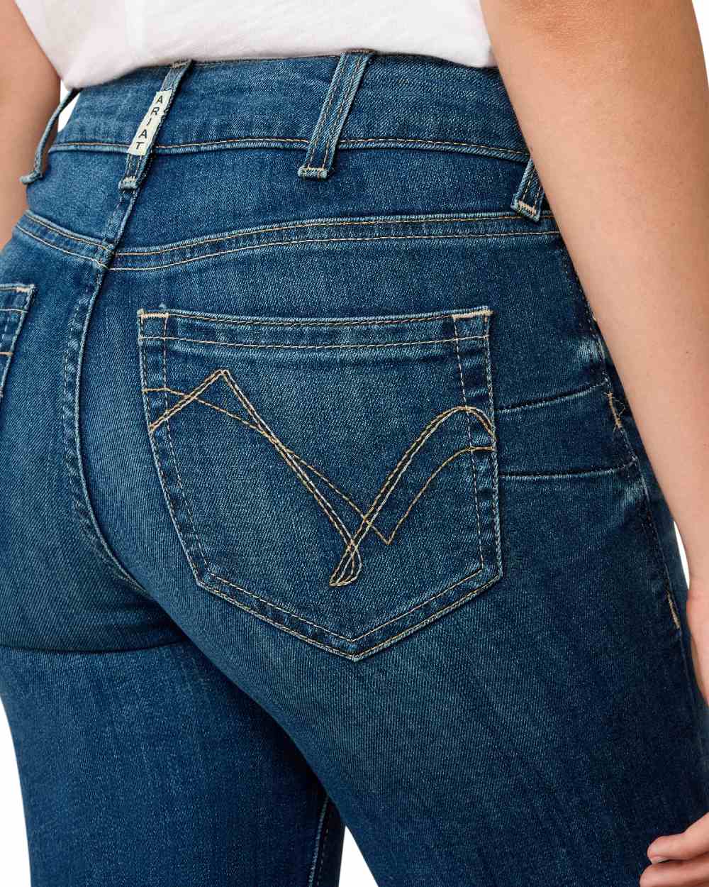 Mackenzie coloured Ariat Womens Real Perfect Rise Abby Straight Jeans on white background 