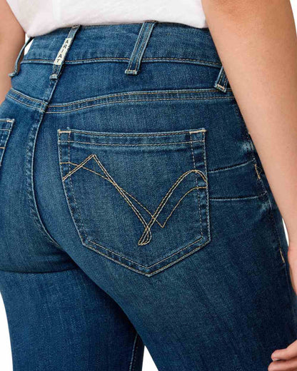 Mackenzie coloured Ariat Womens Real Perfect Rise Abby Straight Jeans on white background 