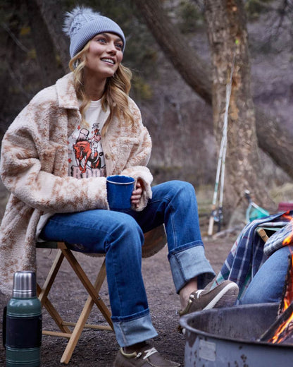 Mackenzie coloured Ariat Womens Real Perfect Rise Abby Straight Jeans on forest background 