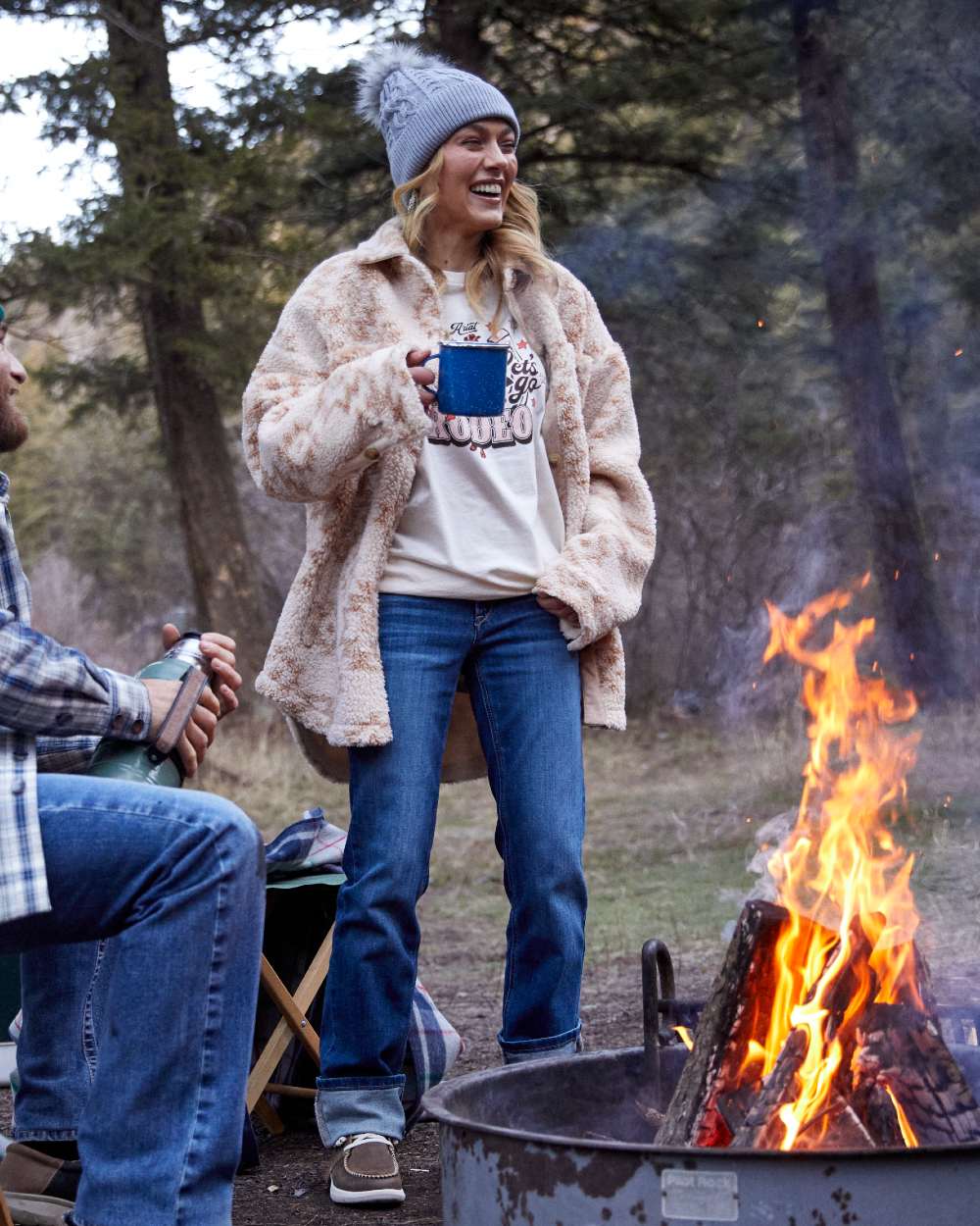 Mackenzie coloured Ariat Womens Real Perfect Rise Abby Straight Jeans on forest background 