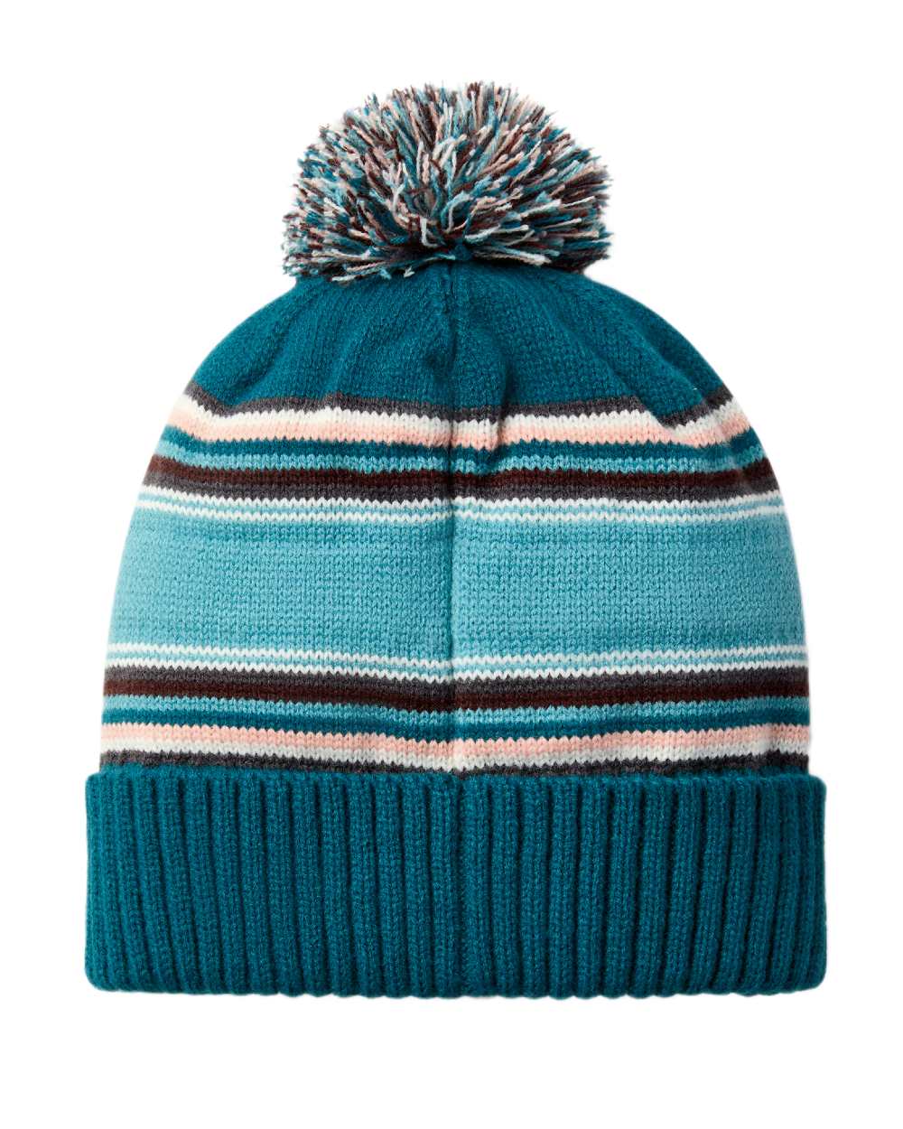 Turquoise Coloured Ariat Womens Serape Beanie on white background 