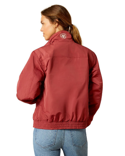 Burnt Russet Coloured Ariat Womens Stable Insulated Jacket on white background 