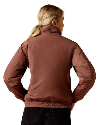 Marron Coloured Ariat Womens Stable Insulated Jacket on white background 