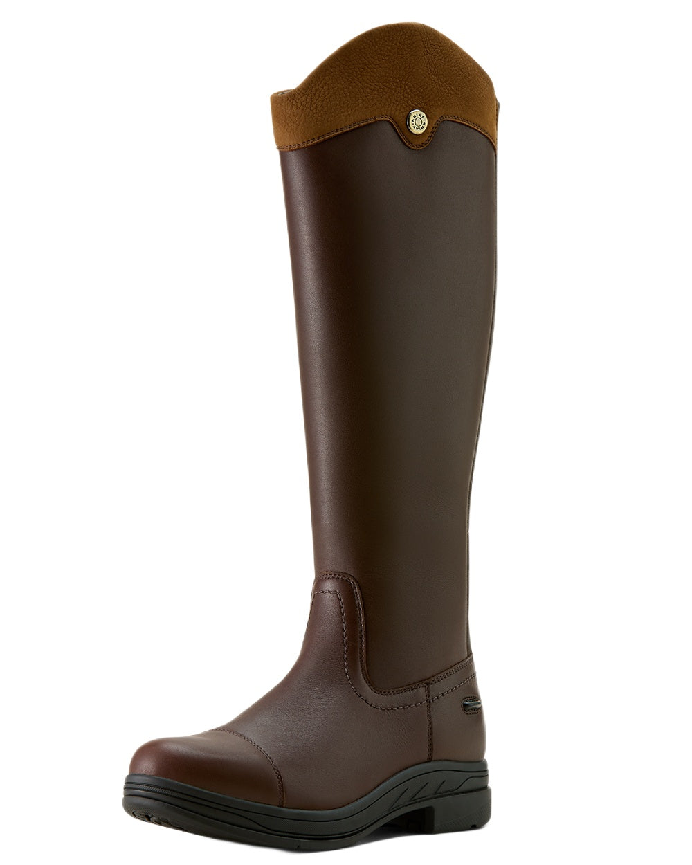 Royal Chocolate coloured Ariat Womens Stamford Waterproof Boots on white background 