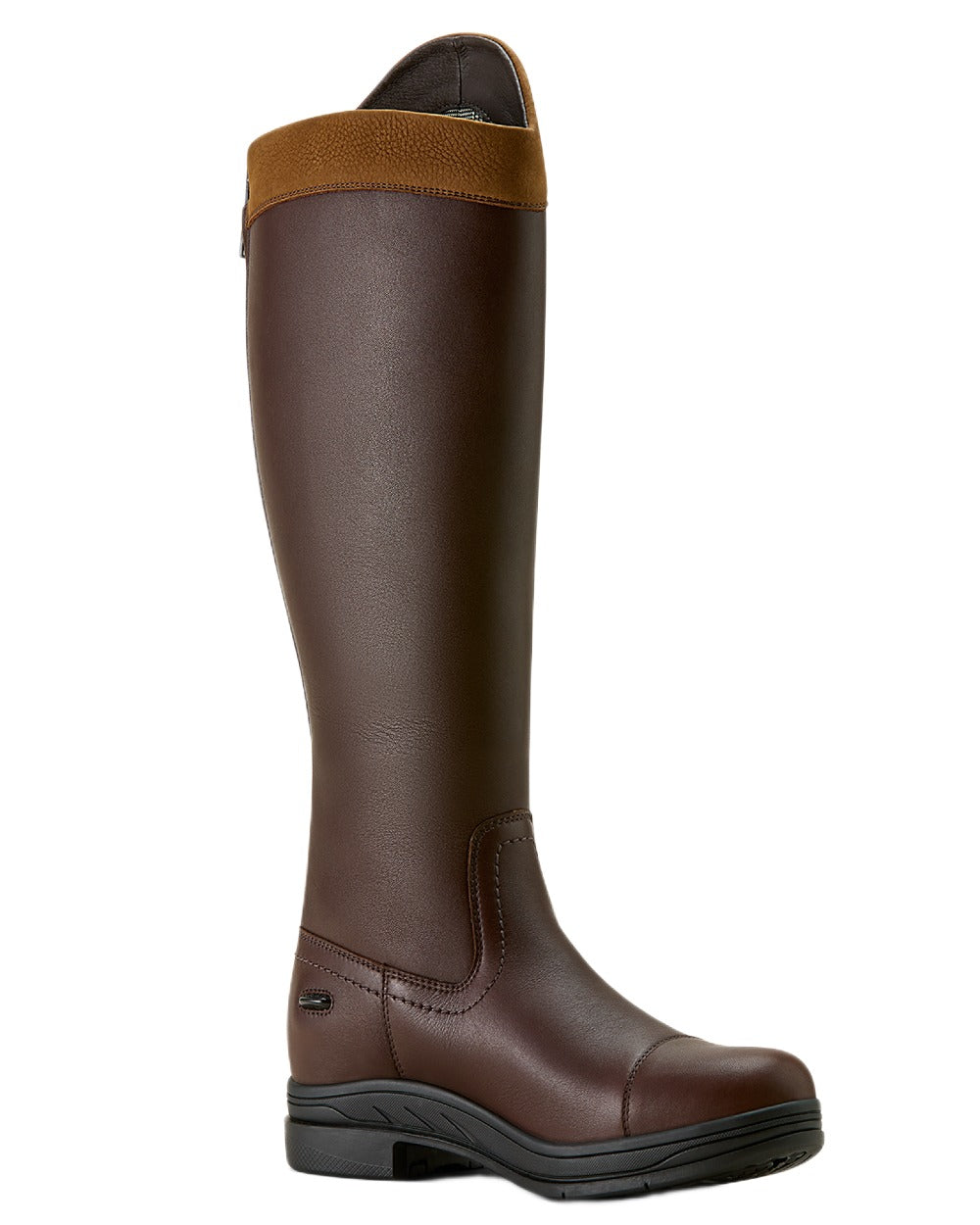 Royal Chocolate coloured Ariat Womens Stamford Waterproof Boots on white background 