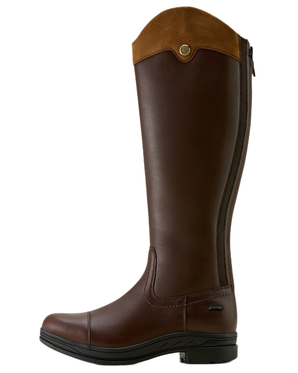 Royal Chocolate coloured Ariat Womens Stamford Waterproof Boots on white background 