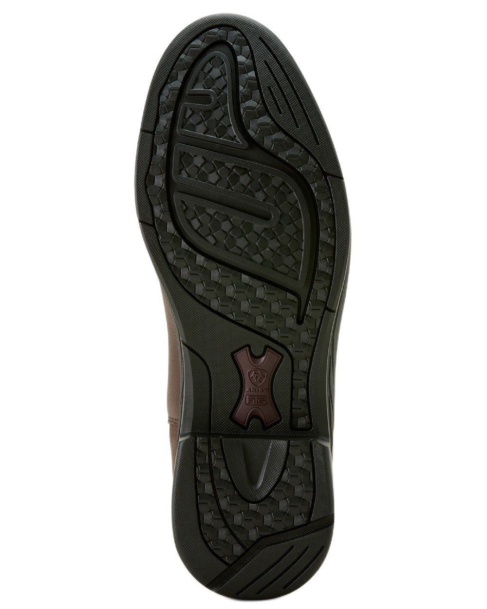 Royal Chocolate coloured Ariat Womens Stamford Waterproof Boots on white background 