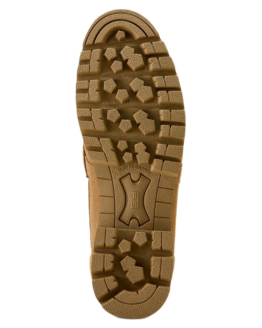Tan Suede coloured Ariat Womens Stratford Loafers on white background 