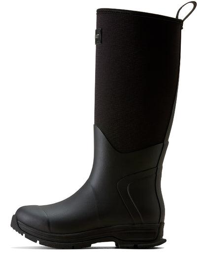 Black Coloured Ariat Womens Swinbrook Rubber Boot on a white background 