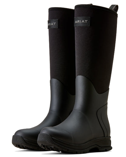 Black Coloured Ariat Womens Swinbrook Rubber Boot on a white background 
