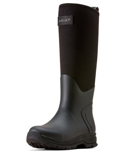 Black Coloured Ariat Womens Swinbrook Rubber Boot on a white background 
