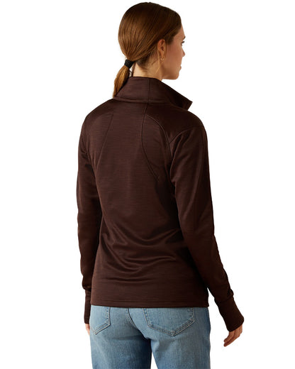 Java Coloured Ariat Womens Team EQ Half Zip Pullover on white background 