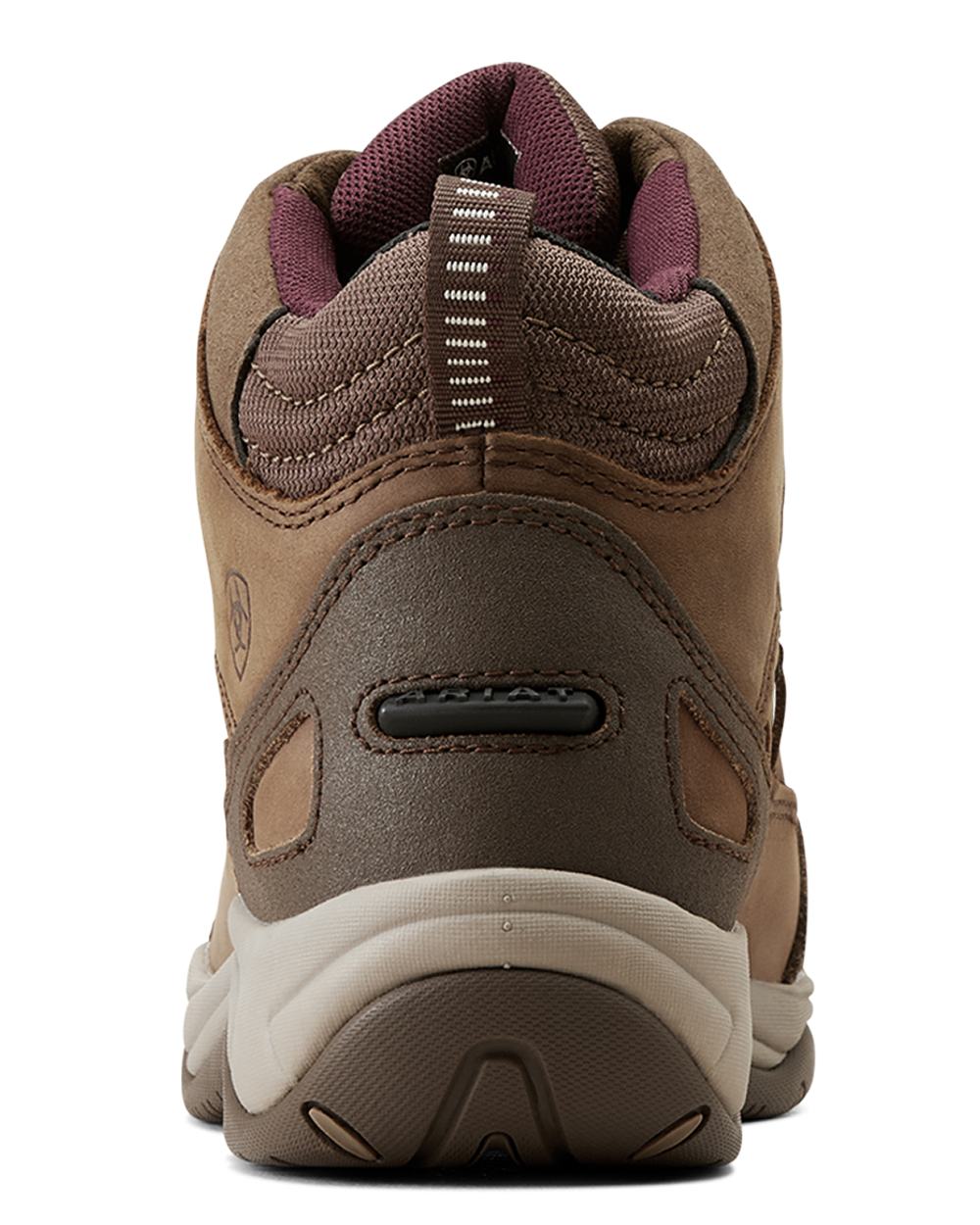 Palm Brown coloured Ariat Womens Telluride II H2O Waterproof Boots on white background 