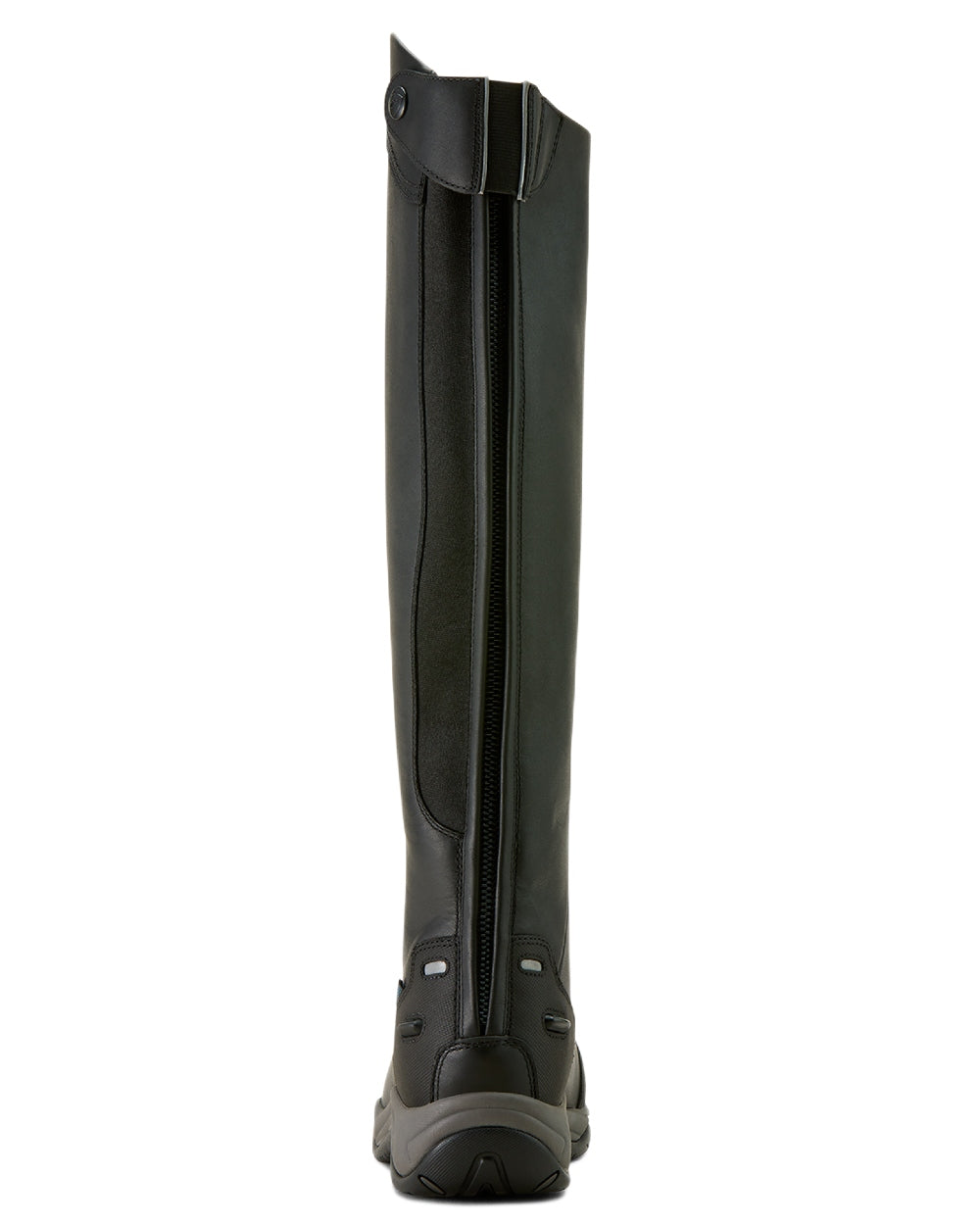 Black coloured Ariat Womens Telluride Tall Waterproof Boots on white background 