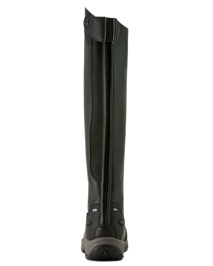 Black coloured Ariat Womens Telluride Tall Waterproof Boots on white background 