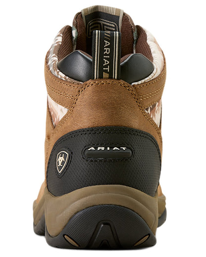 Dark Tan coloured Ariat Womens Terrain Boots on white background 
