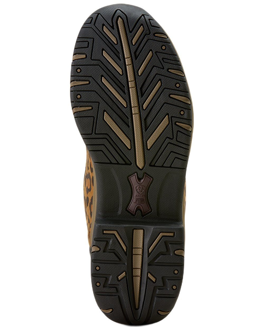 Washed Leopard coloured Ariat Womens Terrain Boots on white background 
