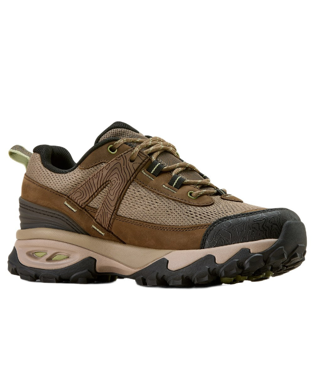 Brown Bark coloured Ariat Womens Traverse Low Waterproof Hiking Shoes on white background 