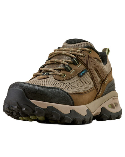 Brown Bark coloured Ariat Womens Traverse Low Waterproof Hiking Shoes on white background 