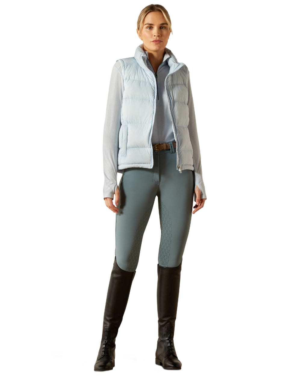 Skyway Coloured Ariat Womens Ultra Puff Down Vest on white background 