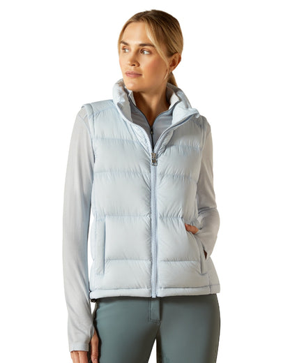 Skyway Coloured Ariat Womens Ultra Puff Down Vest on white background 