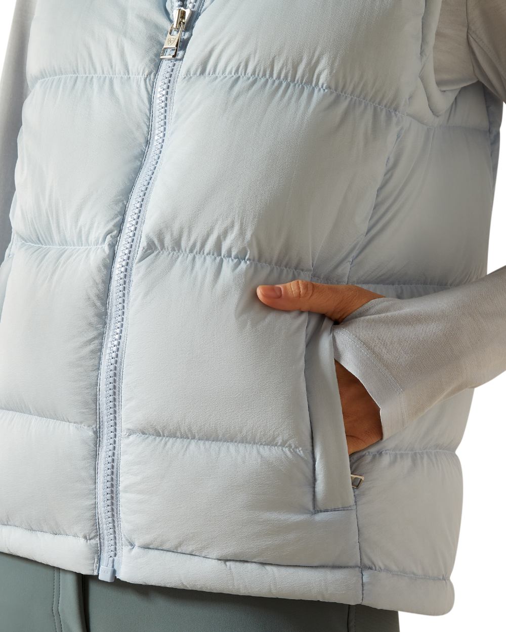 Skyway Coloured Ariat Womens Ultra Puff Down Vest on white background 