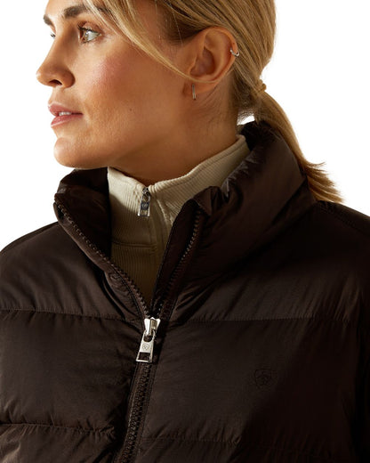 Java Coloured Ariat Womens UltraPuff Down Jacket on white background 