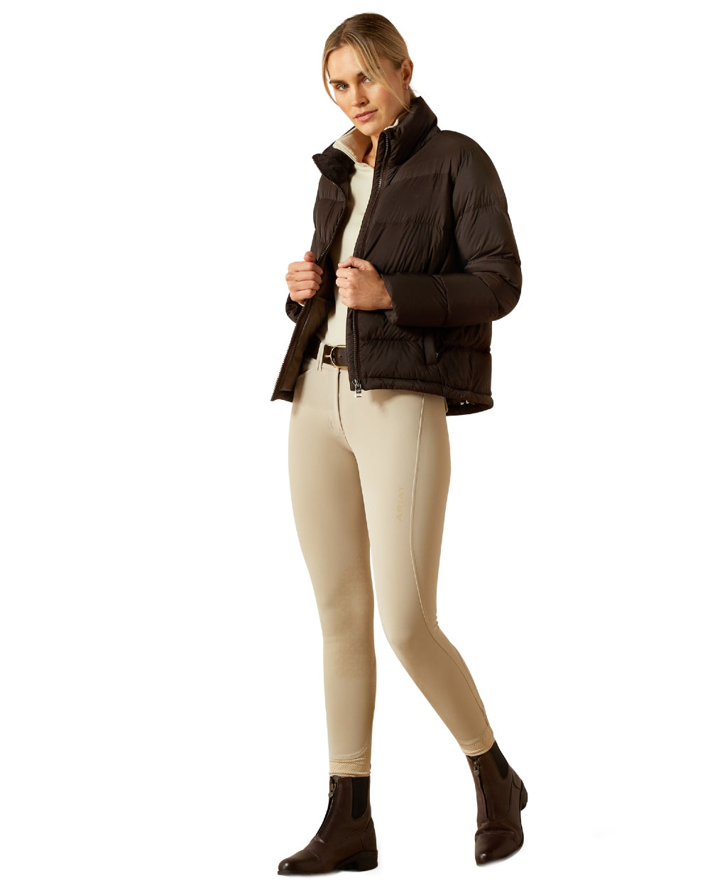 Java Coloured Ariat Womens UltraPuff Down Jacket on white background 