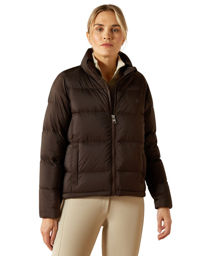 Java Coloured Ariat Womens UltraPuff Down Jacket on white background 