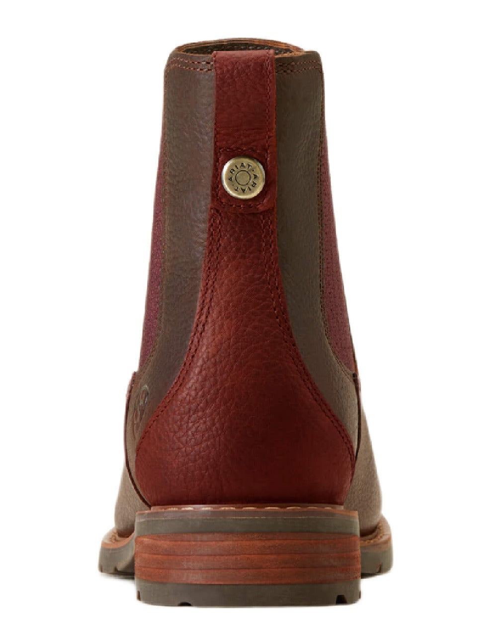 Dark Brown coloured Ariat Womens Wexford Waterproof Boots on white background 