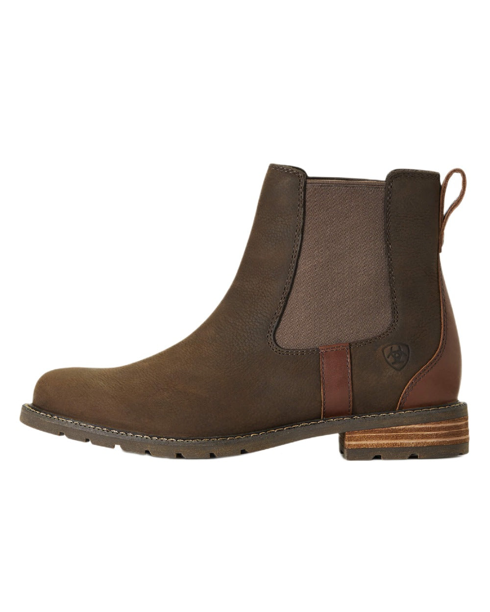 Java coloured Ariat Womens Wexford Waterproof Boots on white background 