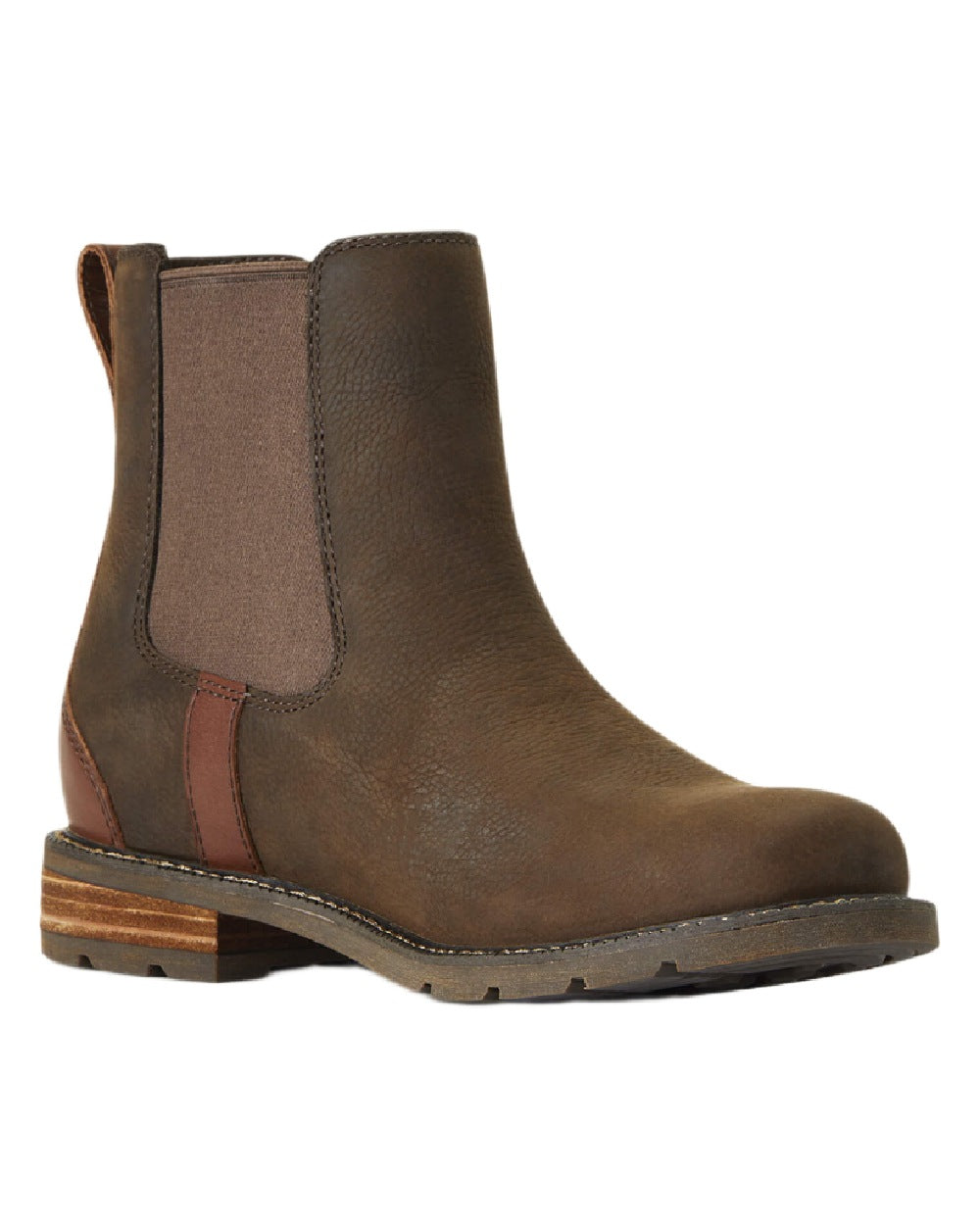 Java coloured Ariat Womens Wexford Waterproof Boots on white background 