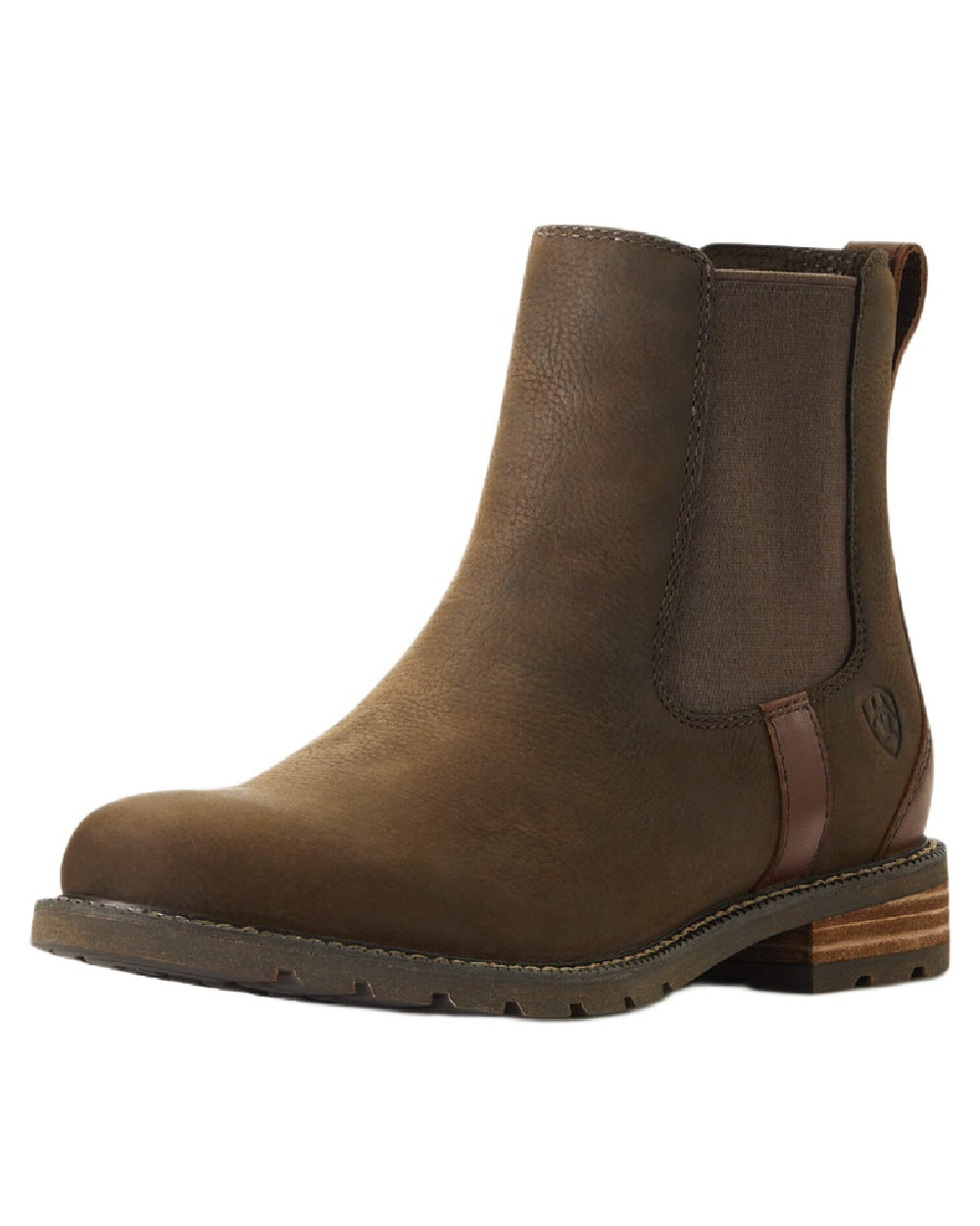 Java coloured Ariat Womens Wexford Waterproof Boots on white background 