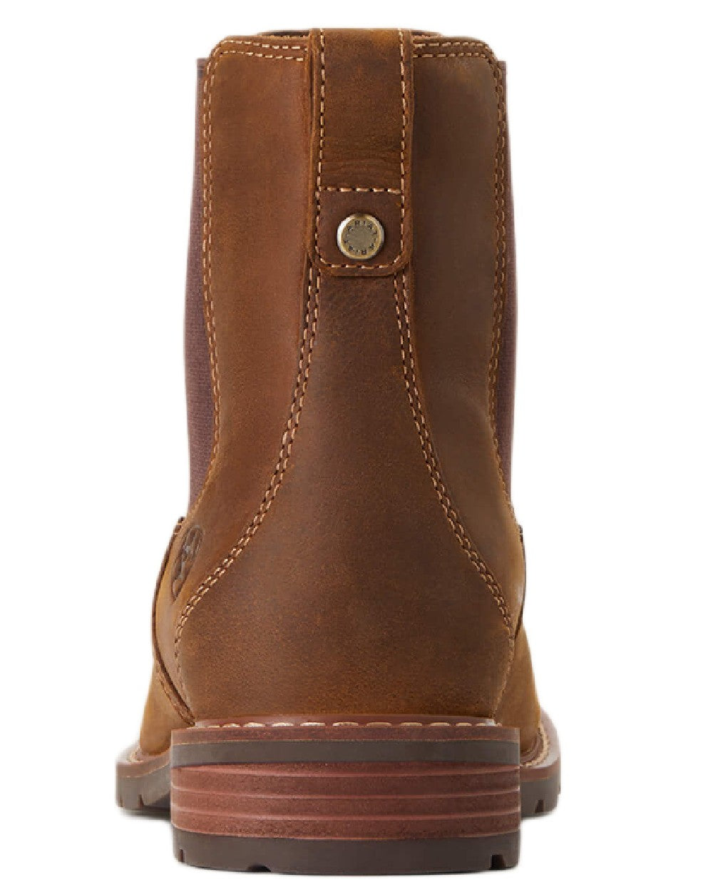 Weathered Brown coloured Ariat Womens Wexford Waterproof Boots on white background 